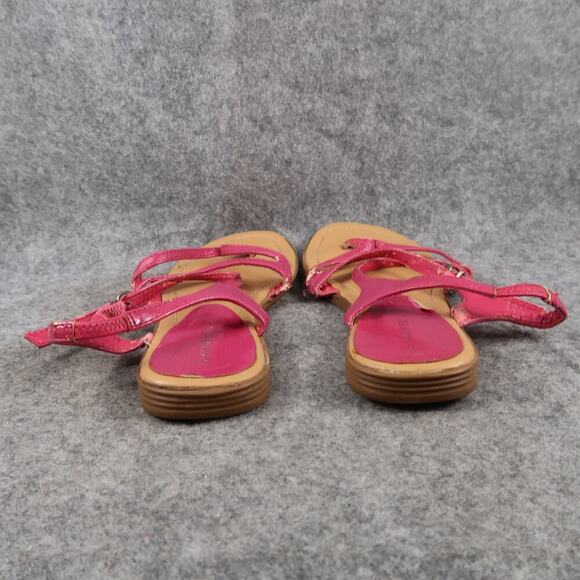 Classified Shoes Womens 7 Sandals Flats Casual Pink Buckle Strap Strappy - Picture 4 of 9